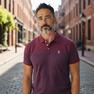 Mens Original Penguin Striped Polo Shirt Size XL